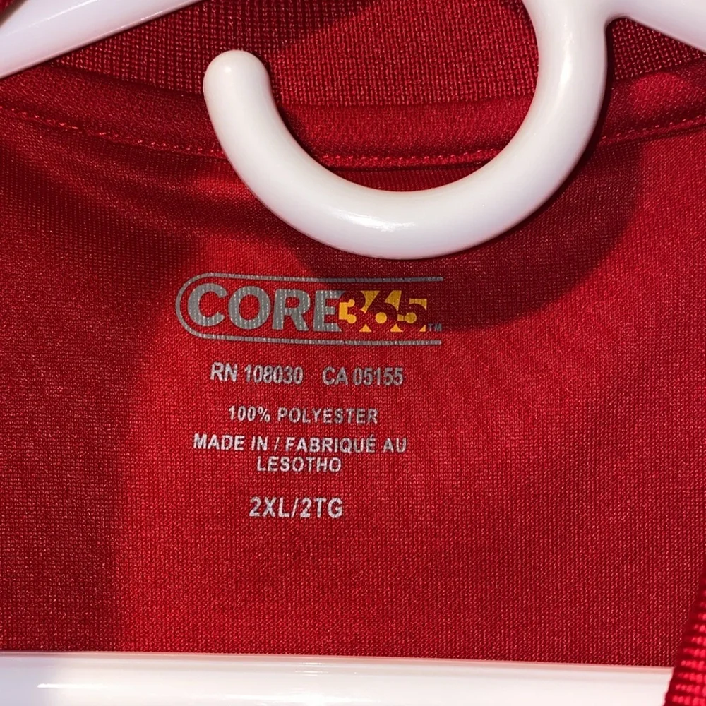 Red Golf Shirt Corvette logo XXL - Picture 3 of 9